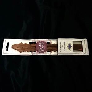 【即購入OK!!】木製お香立てスティック対応プレートインセンスホルダー葉形A