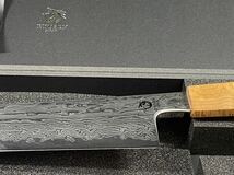 龍泉刃物　風格龍　ATS34 和牛刀　包丁　8寸　中古品　Ryusen fukakuryu wagyuto knife_画像9