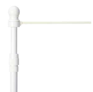 セーフティーポール（安全ポール）白色 1本【地域限定送料無料】2段伸縮　竿 3M（横棒サイズ450mm）日本製　