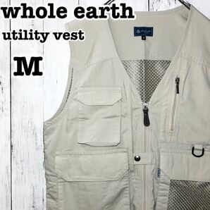 whole earth デサント製 フィッシング ユーティリティ ベスト