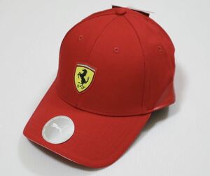 新品 PUMA プーマ Ferrari フェラーリ SF ファンウェアー　ベースボールキャップ　赤　レッド