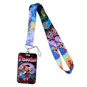  new goods Pinocchio ID card holder case attaching neck strap ticket holder card inserting pass case IC card 