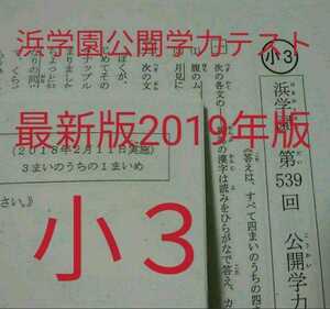 浜学園　最新版　2019年版　小3　公開学力テスト　フルセット　国語　算数　中学受験　最難関　難関