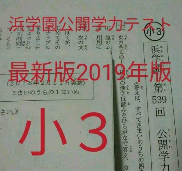 浜学園　最新版　2019年版　小3　公開学力テスト　フルセット　国語　算数　中学受験　最難関　難関