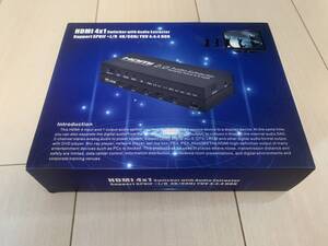 ELEVIEW HDMI 切替器 音声分離器 4K/60Hz HDR対応 4入力1出力|ARC対応 セレクター 分配器 1080p 120Hz 手動切替 リモコン EHD-804N