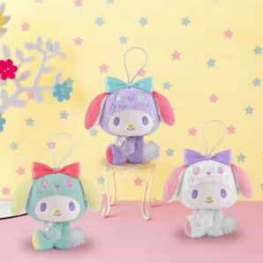 新品!マイメロディ!カラフルバニー!スタンダードおすわりマスコット!全3種セット!