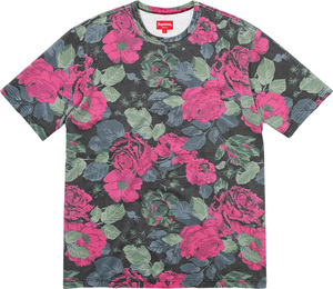 国内正規 新品 18ss Supreme シュプリーム Flowers Tee 総柄 Tシャツ M