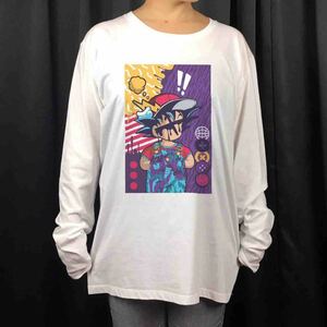 新品 クール ジャパン 日本 アニメ オマージュ 悟空 ポップアート ロンT 長袖Tシャツ XS S M L XL ビッグ オーバーサイズ XXL~4XL パーカー