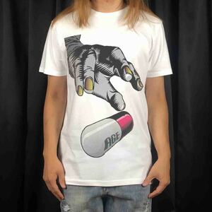 新品 ビッグ プリント アメコミ 漫画 マンガ カプセル 錠剤ハンド インスタ映え Tシャツ S M L XL オーバー サイズ XXL~5XL ロンT パーカー
