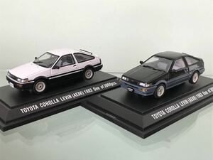 送料無料　1/43 トヨタ　AE86 カローラレビン　ミニカー　セット　エブロ EBBRO TOYOTA COROLLA LEVIN