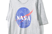 【送料無料】NASA アメリカ航空宇宙局 オールド クルーネック Tシャツ メンズL相当 アメカジ グレー 灰色 BB0312_画像3