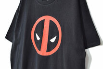 【送料無料】マーベル デッドプール ロゴプリント 半袖 Tシャツ メンズL MARVEL DEADPOOL アメコミ マーベルコミックス 古着 BB0360_画像3