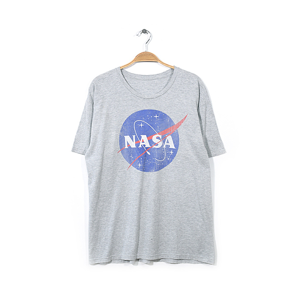 【送料無料】NASA アメリカ航空宇宙局 オールド クルーネック Tシャツ メンズL相当 アメカジ グレー 灰色 BB0312