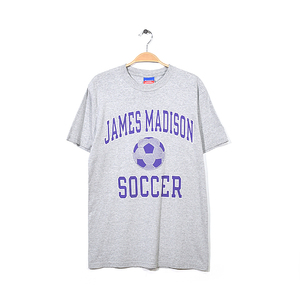 【送料無料】チャンピオン ジェームスマディソン大学 サッカー クルーネック スポーツ Tシャツ メンズM Champion アメカジ 古着 BB0344