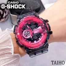 新品 カシオ Casio ジーショック G-SHOCK 腕時計 クリア スケルトン クオーツ 樹脂ベルト 20気圧防水 ストップウオッチ カレンダー ピンク_画像3