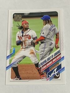 RONALD ACUNA JR. VLADIMIR GUERRERO JR. 2021 TOPPS SERIES 1 #61 BRAVES BLUEJAYS 即決