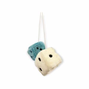  hanging dice light blue white rhinoceros koro room mirror car accessory soft Toyota Nissan MMC Subaru Daihatsu Suzuki 