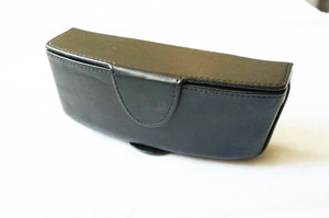 * new goods * glasses case high class type belt through . attaching black *⑤