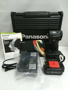 ⑥ 未使用中古品 Panasonic パナソニック インパクトドライバー デュアルタイプ バッテリ付 EZ1PD1J18D-B EXENA エグゼナ IT0ZORIPCRIK