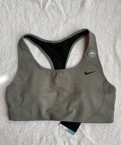 NIKE ナイキ トップス トライフィット スポーツブラ フィットネス ランニング ヨガ ハイサポート S タグ付き グレー