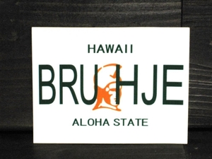 アメリカン　ステッカー　Hawaii　シール　ハワイ　BRU HJE　アメリカ　雑貨