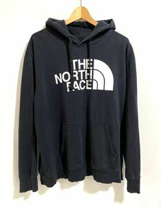 ■ THE NORTH FACE ノースフェイス ハーフドーム ロゴ プリント スウェット フーディー 古着 アウトドアブランド サイズXL ブラック ■