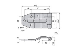 蝶番SUS304新品未使用(大)送料別途_画像3