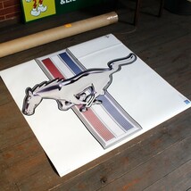 フォードオフィシャル 　ウォールステッカー 「MUSTANG LOGO マスタングロゴ」 幅104×高さ98cm　／壁画_画像2