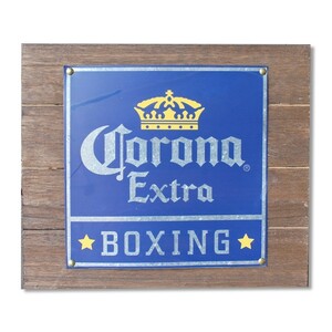 看板 木製 コロナエクストラ ウッドボックスサイン BOXING #213690 縦30.2×横35.5×厚さ4cm