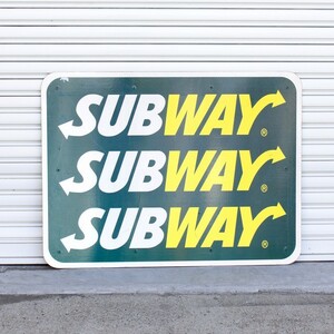  direct import USED load side autograph SUBWAY sub way ( one side ) H92×W122cm