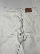 W31 ◆ LEVI’S ◆ リーバイス501 90s USA製 ホワイト ジーンズ 約W75 L75 cm 白_画像4