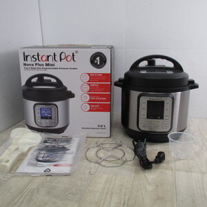 5161PS【未使用】【国内正規輸入品】マルチ電気圧力鍋 Instant Pot(インスタントポット) 1台7役 Nova Plus Mini 3.0L ブラック ISP1003