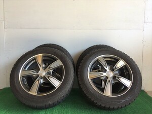 52107◇スタッドレスタイヤ DUNLOP 175/65 R15 社外 アルミホイール ROZEST ※落札前に送料要確認◇