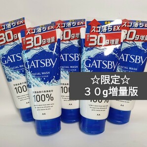 【5本】ギャッツビー スクラブ 洗顔 160g 増量版 マンダム