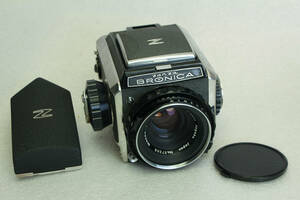 送料無料。中古。ZENZA BRONICA/ゼンザ ブロニカ MODEL C ボディ+レンズ NIKKOR-P 1:2.8 f=75mm 中判フィルムカメラ　6x6