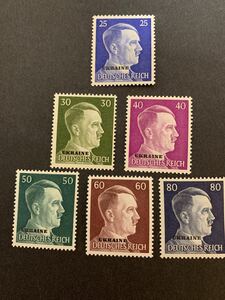 外国切手　早期ドイツ切手　加刷　6種　未使用