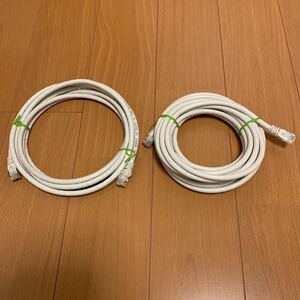 【通信確認済】サンワサプライLANケーブル CAT6e 3m&5m セット 2本