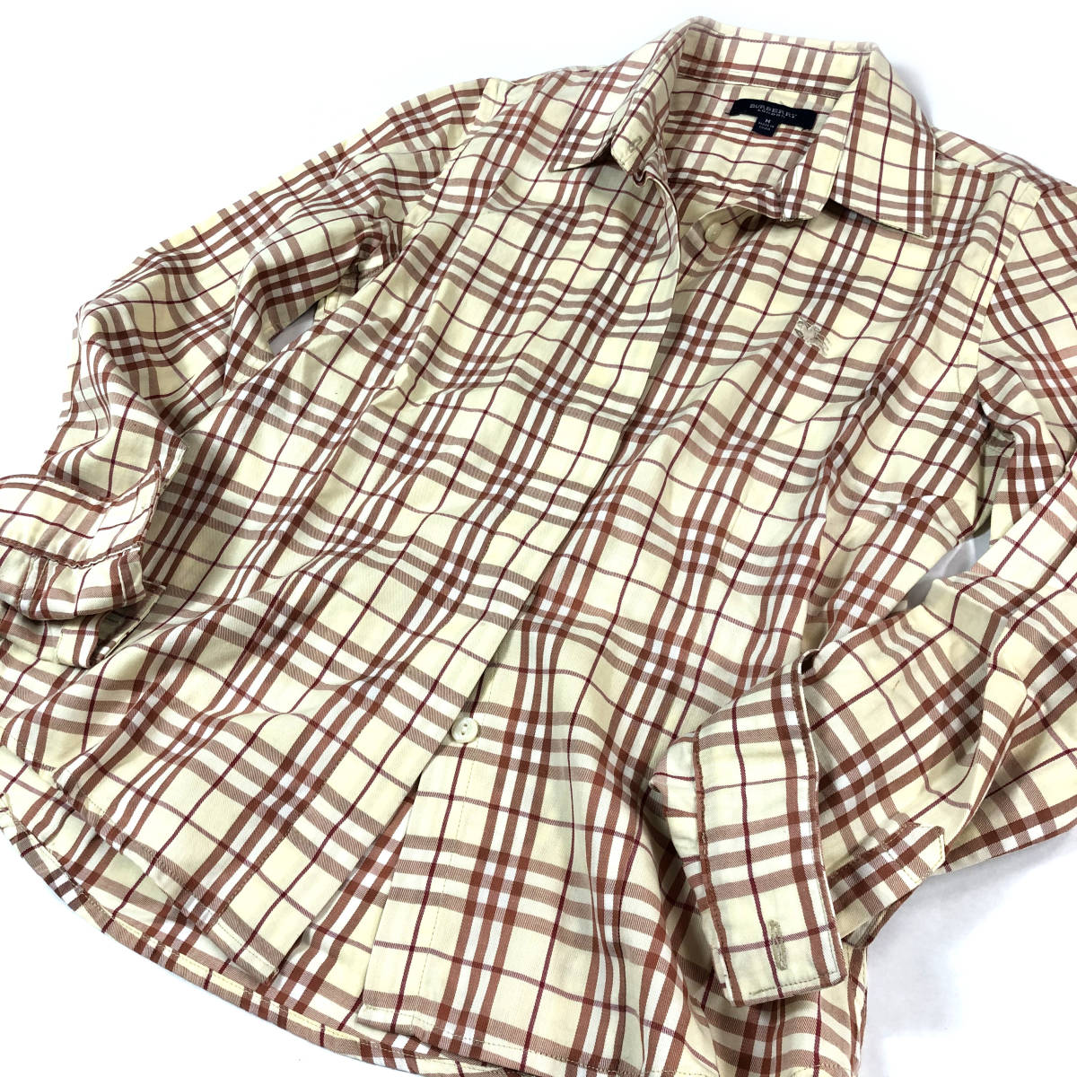 Burberry London ENGLND チェックシャツ レディース 34 Tシャツ/カットソー(七分/長袖) 公式正規販売店