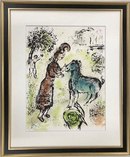 【特価】 　≪　 マルク・シャガール 　≫ 　　リトグラフ【 石版画 】　　 ATHENA ET LE CHEVAL 　　1987年 　 DIE ODYSSEE