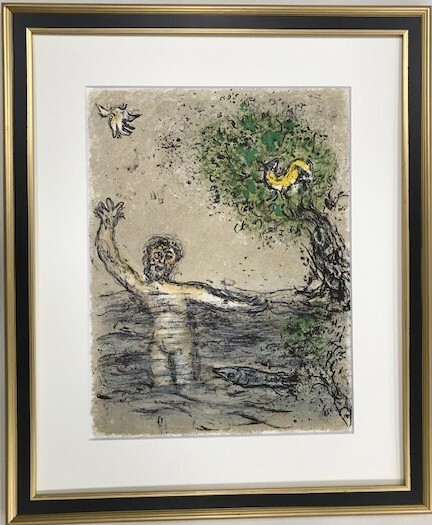 【特価】 ≪ マルク・シャガール ≫ リトグラフ【 石版画 】 LES FLOTS ENGLOUTISSENT ULYSSE 1987年 DIE ODYSSEE