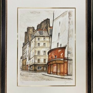 【特価】　≪　　荻須高徳 　　≫　　オリジナル リトグラフ【石版画】　 　RUE SAINT-DENIS　　 1970年　　 OGUISS