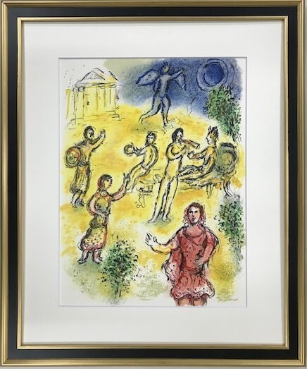 【特価】 ≪ マルク・シャガール ≫ リトグラフ【 石版画 】 FESTIN CHEZ MENELAS 1987年 DIE ODYSSEE