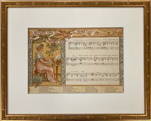 【特価】　≪　　ウォルター　クレイン　　≫　 オリジナルリトグラフ【石版画】　　PAN PIPES 　 ⅩⅩⅠ　　1883年　　WALTER CRANE