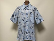 USED/70s VINTAGE/OPEN THE DOOR/NYLON POLYESTER/SHORTSLEEVE SHIRTS/オープンザドア/ポリシャツ/総柄/半袖ショートスリーブ/ビンテージ_画像1