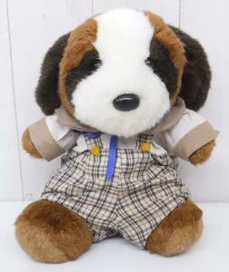 Showa Retro в то время * Ретро фаршированное животное * Yubis Kayo * Dog St. Bernard Beagle * 25 см * Античный ретро -поп