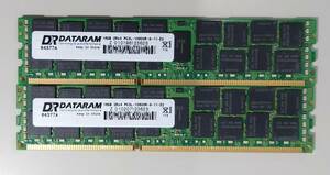 KN2093 DR DATARAM PC3L-10600R 16GBx2枚セット【サーバ用】未チェック現状渡し