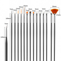 15本セット　ネイル　ブラシ　筆　美容　ジェルネイル　水彩画　黒　ブラック_画像4