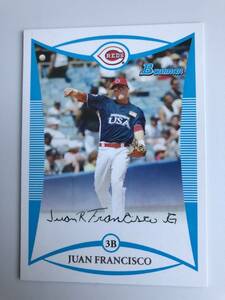 topps 2008 BDPP93 ホアン・フランシスコ Juan Francisco シンシナティ・レッズ Cincinnati Reds MLB 読売ジャイアンツ 来日外国人 NPB