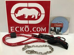 ECKO ／marc ecko シルバーブレスレット・ネックストラップ・ステッカー・cdrom ／レアアイテム4点セット　正規品／当時物