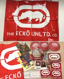 ECKO UNLTD. レアグッズまとめて！タペストリー／フリスビー／サンバイザー／ポストカード／マウスパッド／ステッカー／キーホルダー他